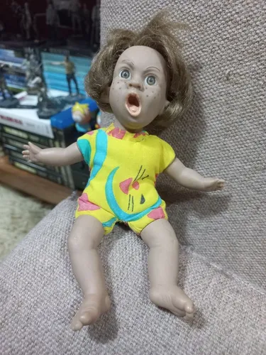 ANTIGO BONECO CARETINHA GLOOBE DOLLS / BABY BRINK, 20CM DE ALTURA