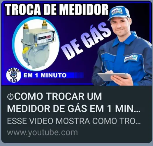 Troca de medidor de gás