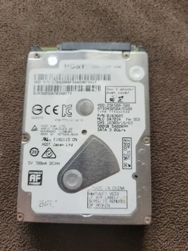 Temos HD de 500Gb novo