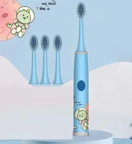 *** Escova de Dentes Elétrica Infantil + 3 Cabeças Refis z678 