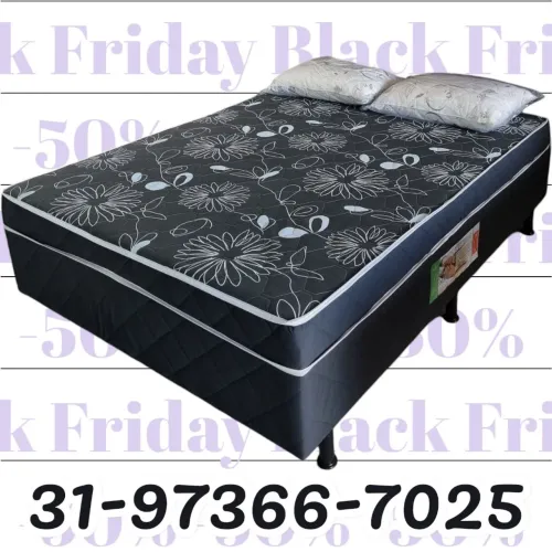 CAMA BOX CASAL NOVAS 6CM DE ESPUMA D33 / MODELO 2431101956