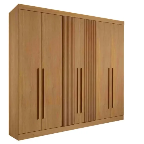 Roupeiro Da Vinci Plus 6 Portas Ripado 100%MDF s43