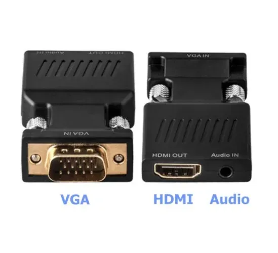 Conversor Adaptador Entrada Vga Macho Saída Hdmi Fêmea
