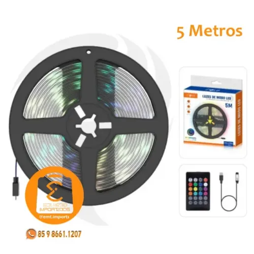 Fita Led com USB Luzes RGB 5 Metros Inova MD12794