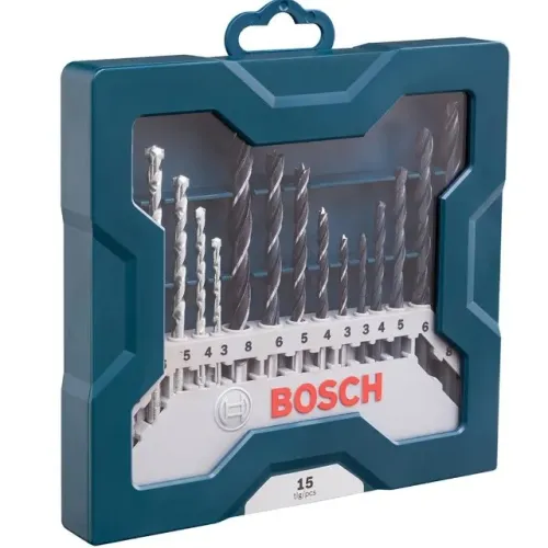JOGO MINI X-LINE 15 BROCAS PARA PERFURAR - BOSCH