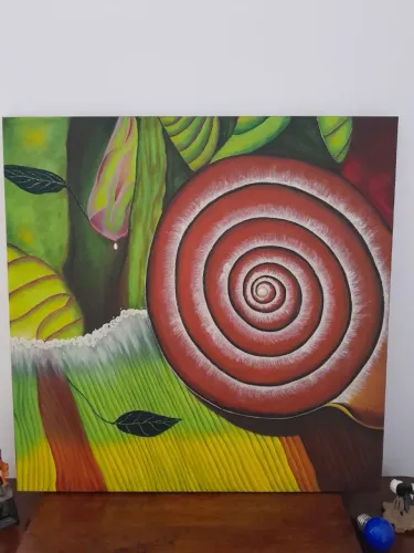Quadro Decorativo Abstrato - Caracol