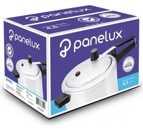 Panela De Pressão 4,5 Litros Panelux Classic Polida Alumínio Cor PrateadoPanela De Pressão