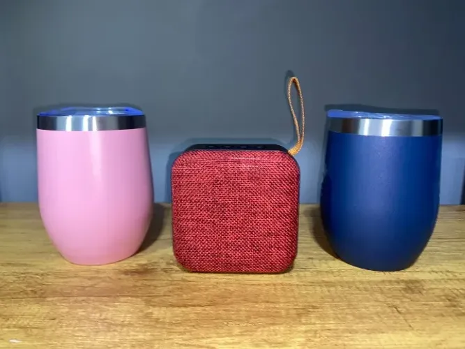 Copo Termico 220ml 2 unidades + Caixinha Bluetooth Portatil