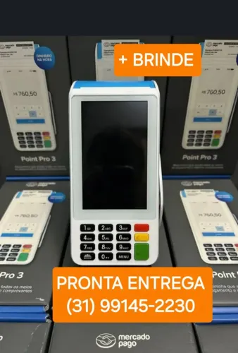 Maquininha de cartão mercado pago Pro 3 completa, entrego hoje