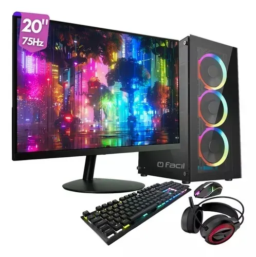 PC Gamer Completo AMD Ryzen 5 5600G Placa mãe B450 Gráficos Radeon VEGA 7 16GB