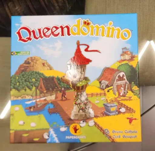Jogo Kingdomino + Queendomino + peças em 3D + expansão A Corte