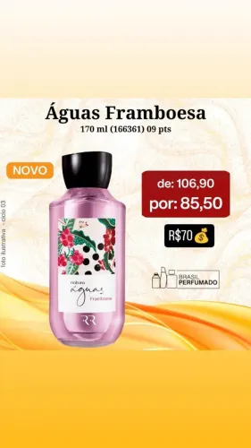 Águas Framboesa - Natura - 170ml - Novo