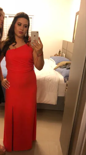Vestido casamento cor coral numeração M e G