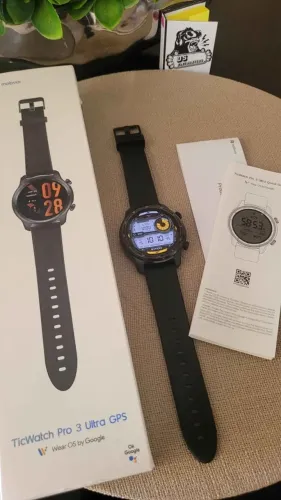 Relogio inteligente (smartwatch) ticwatch pro 3 ultra gps com sistema google