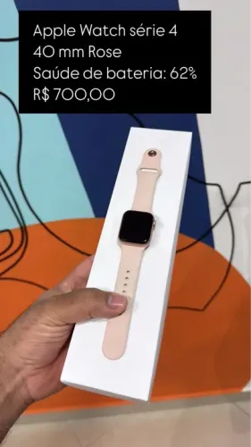 Apple Watch Série 4 40mm Rose Gold Semi Novo 
