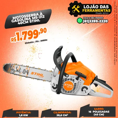 Motosserra à Gasolina MS-212 40CM Stihl Original