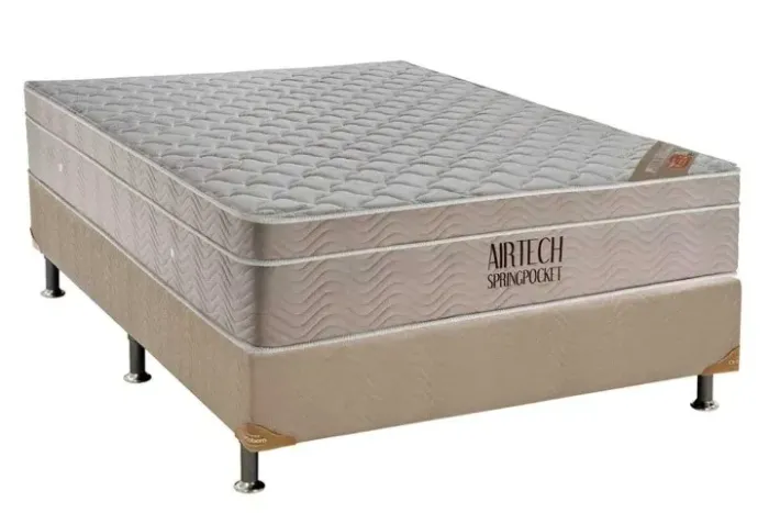 Cama Box Colchão Ortobom Fort Airtech Casal 138x188x25cm (FAZEMOS ENTREGA DF E ENTORNO)