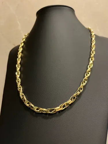 Corrente em Ouro 18K 40 gramas - Elos Trançados em Promoção 