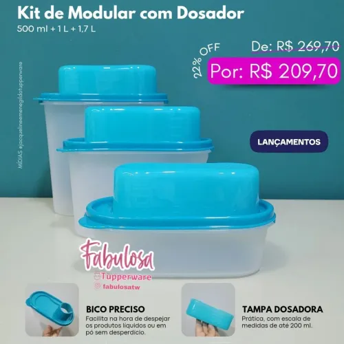 Tupperware modulares para lavanderia 