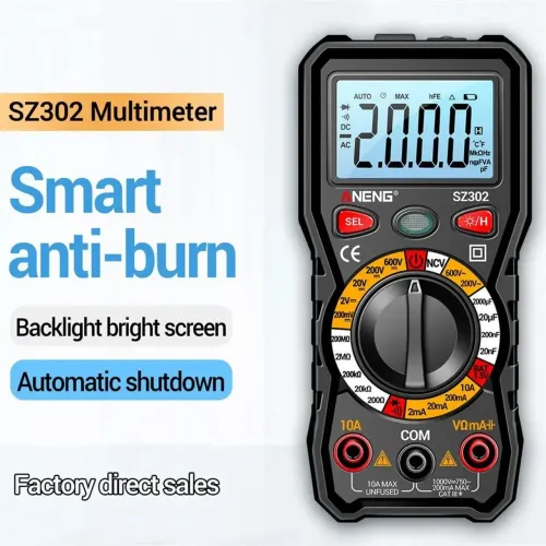 Profissional Multímetro Digital NCV Detector Tester Resistência Amperímetro Capacitância