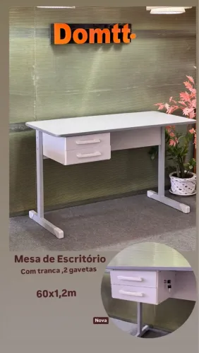 Mesa de Escritório 60x1,2 Nova