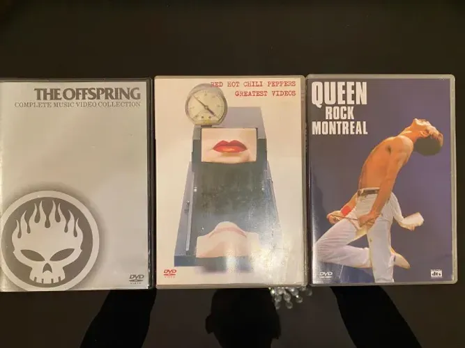 Kit com 3 DVDs de Música - Show e Videoclipes de Rock
