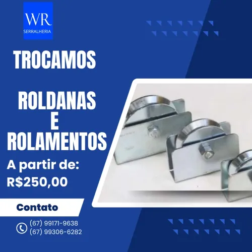 Troca de roldanas de portão 