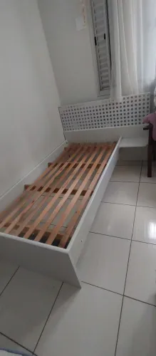 Cama solteiro branca da Kappesberg , feminino/masculina