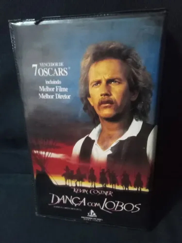 Fita VHS original dupla rara filme clássico Dança com Lobos Kevin Costner