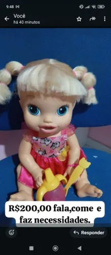Boneca Fala, Come e Faz Necessidades - R$200,00