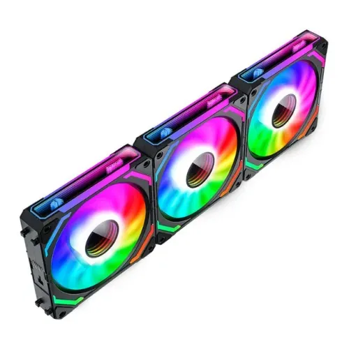  Kit 3 Cooler Fan 120mm Redragon Infinity Mirror Uni Fan GC-F012 - WZetta
