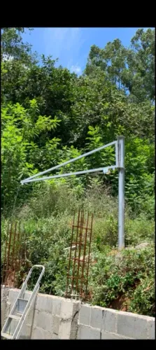 braço com guincho para cargas obra