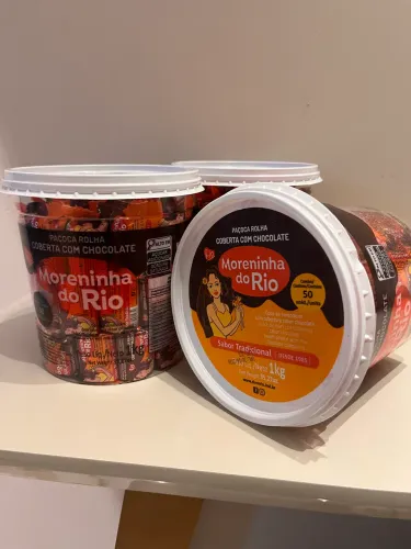 Pote de paçoca moreninha do rio de chocolate 50 unidades