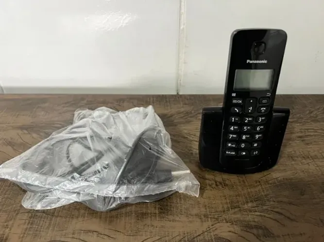 Telefone Sem Fio Amplificado Panasonic Teclas Grandes Idoso Preto