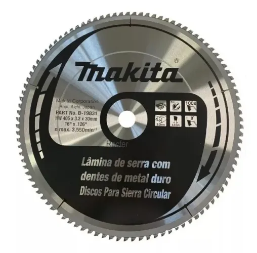 LAMINA DE SERRA MAKITA 16POL 405X30MM 100DENTES 