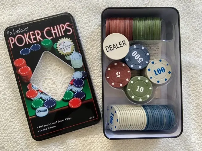 Fichas De Jogos Poker Poquer Cassino Texas Caixa Metal Poker Chips
