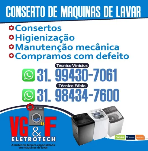 Manutenção em máquina lava e seca, lavar e tanquinho