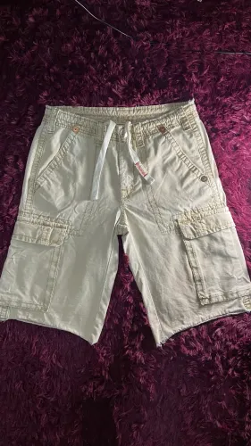 Short Cargo True Religion Off White Y2K Original Tam 30