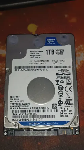 HD WD Blue Notebook 1TB Novíssimo 