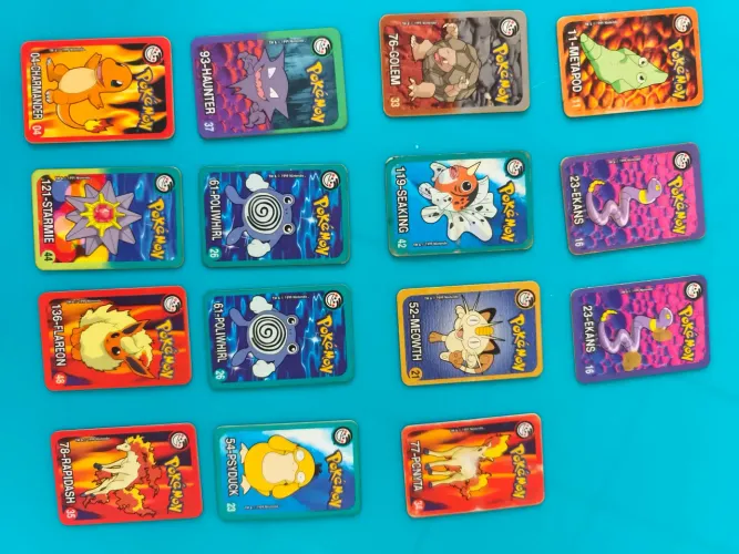 Coleção Tazos Pokémon Elma Chips anos 90