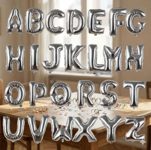 Kit Balão Metalizado Letras Douradas 40cm - 50 unidades SORTIDOS