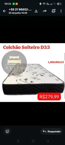 Colchão de solteiro novo