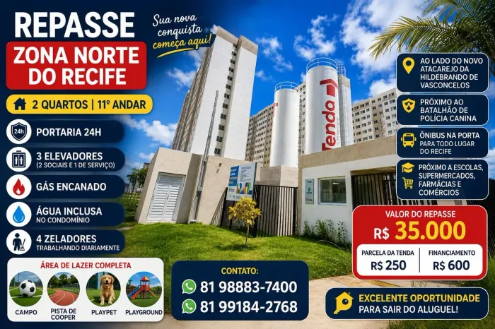 REPASSO APARTAMENTO NA PLANTA