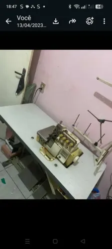máquina de costura interlock industrial