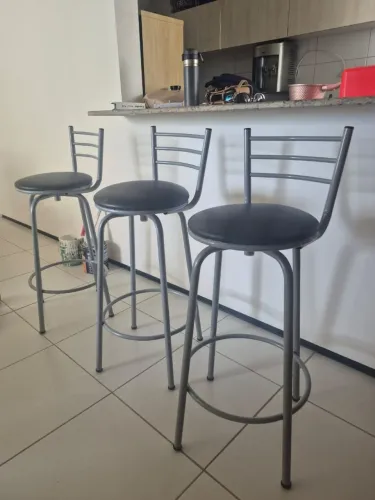 Conjunto de 04 Banquetas industrial metalnew
