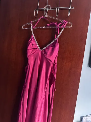 Vestido pink longo