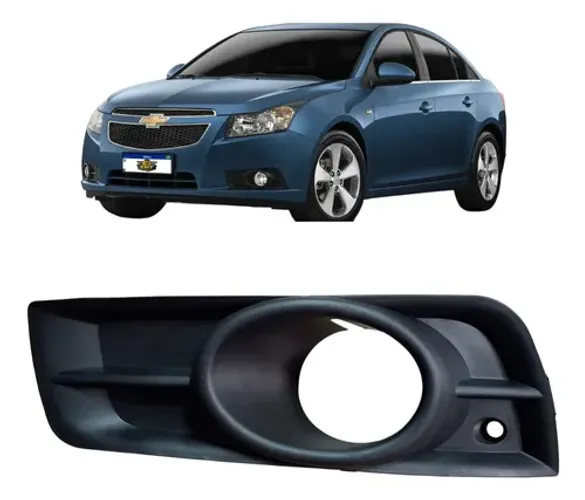 Grade Farol Milha Gm Cruze 2012 2013 2014 Esquerda Preto Esquerdo