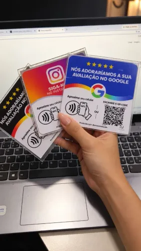Plaquinhas Inteligentes NFC + QR Code | Para Empresas e Revendedores