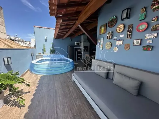 Duplex para venda possui 164 metros quadrados com 3 quartos em Tijuca - Rio de Janeiro - R