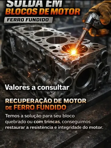 Solda em blocos GM,FIAT , FORD , RENAULT/motores de ferro fundido 